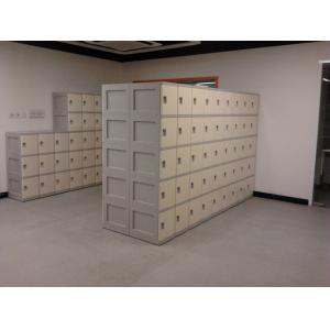 Cheap Keyless 5 Tier Beige Plastic School Lockers Corrosion Proof / Highly Water Resistant wholesale