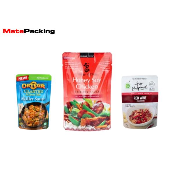 Mylar Retort Pouch Bag Hot Filling Custom Printing For Cooked Food Packaging