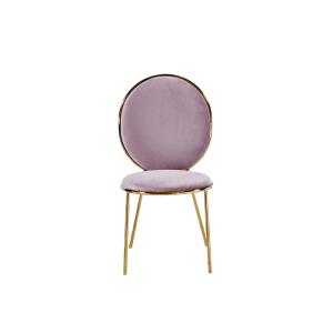 Cheap Pink Concise Banquet Leather Padded Dining Chairs wholesale