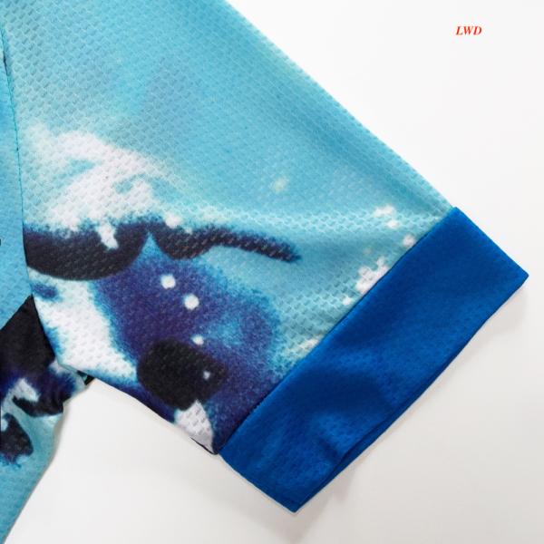 Cyclist Blue Custom Bike Riding Jerseys 130g Polyester Gravel Jersey Cycling