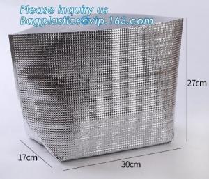 China Reusable aluminium foil thermal insulation material cooler bag foPromotional 420D Polyester Insulation Picnic Cooler Bag on sale