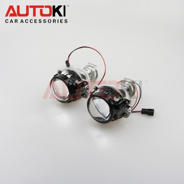 Quality Autoki 1.8 inch Mini Bi xenon Projector Lens Motorcycle Lights H1 H7 Xenon Hid Headlight for sale