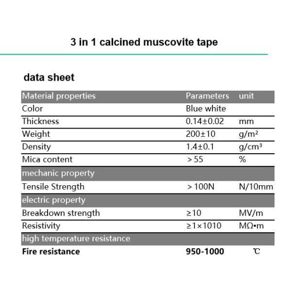 Electrical Insulation Muscovite Mica Tape Flame Retardant For Cable Conductor Insulation