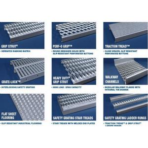 Cheap Anti Skid Galvanized Steel Stair Treads Diamond Grip Flame Retardant wholesale