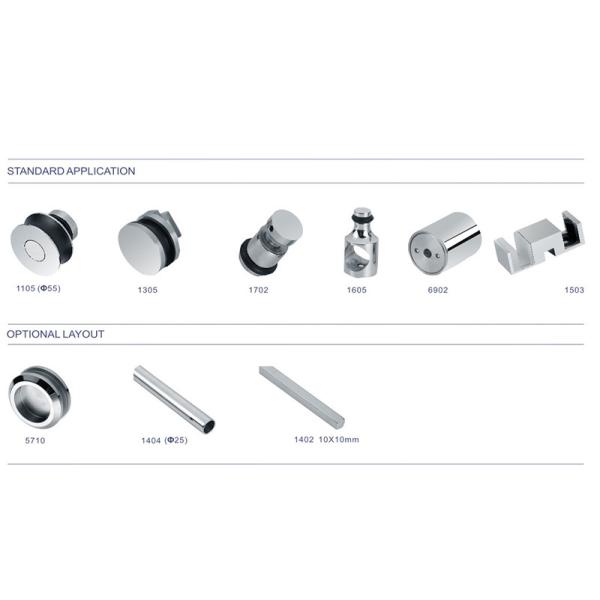 Easy Installation Glass Sliding Door Fittings Long Lasting Shower Door Wheels