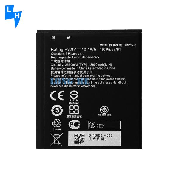 Stock 2660mAh 3.8V Mobile Phone Li-Ion Battery B11P1602 For Asus Zenfone Go Zb500Kl X00Ad X00Adc Battery