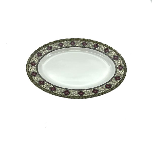 Household Melamine Oval Dinner Plates Tasteless Durable Melamine Plates