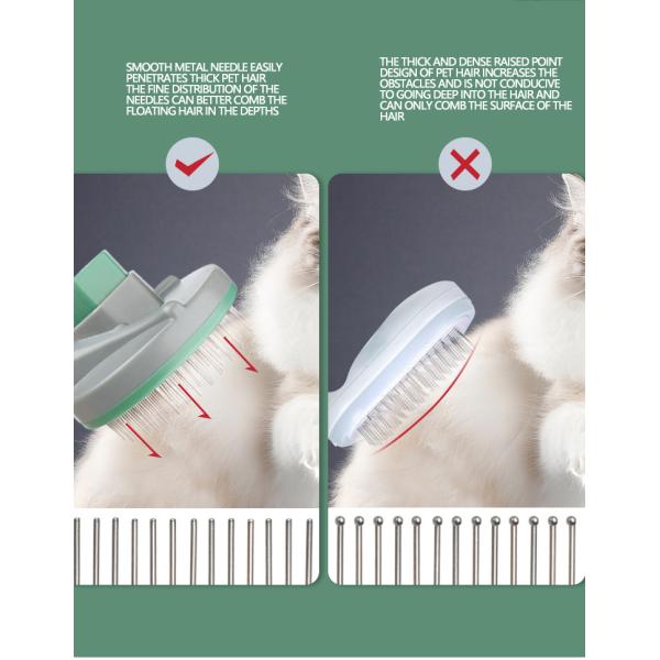 Portable Pet Hair Remover Brush Self Cleaning Slicker Comb Reusable Hair Cleaning