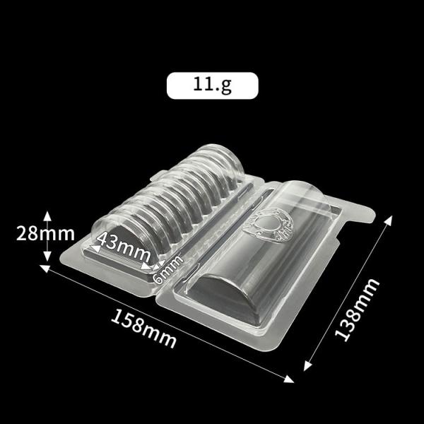 Customized Disposable Plastic PET PVC 8 10 Compartment Round Transparent Blister Clamshell Packaging For Coin