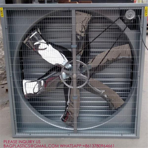 Metal Poultry Ventilation System, Wall Exhaust Fans With Louvers , 24 Inch Exhaust Fan With Shutters