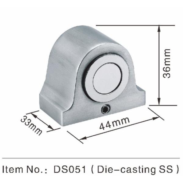 Zinc Alloy Interior Magnetic Door Stop Floor Mounted Magnetic Door Holder