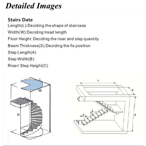 Outdoor Powder Coated Carbon Steel Spiral Staircase Customized Size