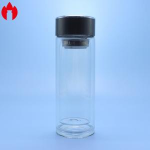 China Double Layer Insulation High Borosilicate Glass Water Bottle on sale
