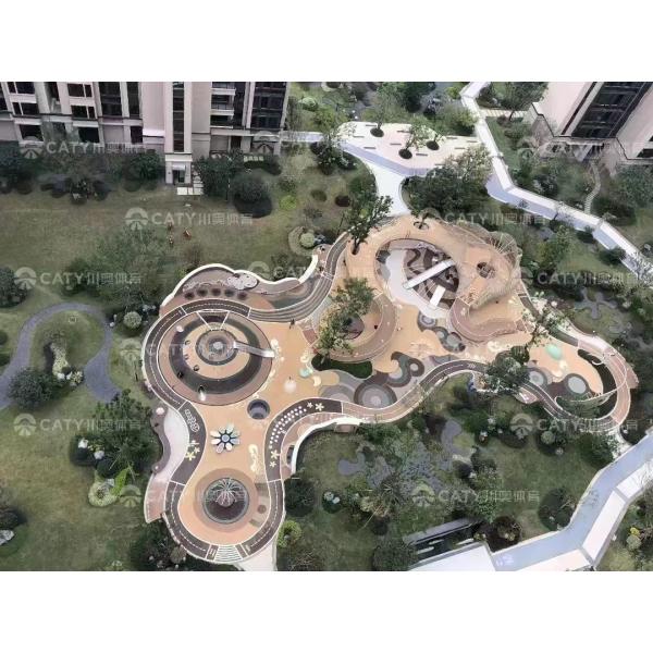 Coloful UV Resistant Rubber Flooring Outddor For Community / Housing Estate / Park