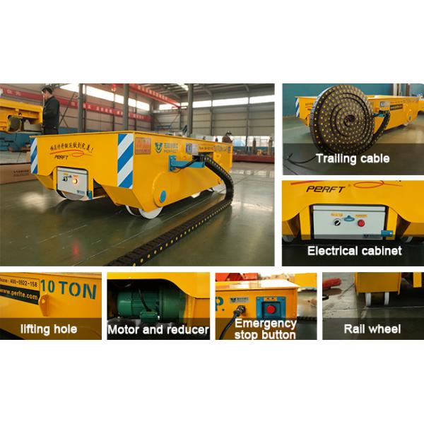 Steel Billet Coil Transfer Trolley Ladle Transporter Workshop Movable Rail Cart