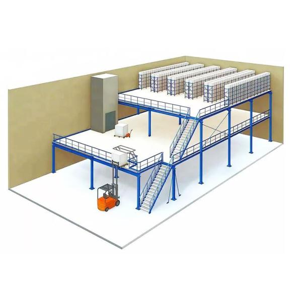 Q355B Steel Industrial Warehouse Mezzanine Rack Systems Floor Design 200-500kg/M2
