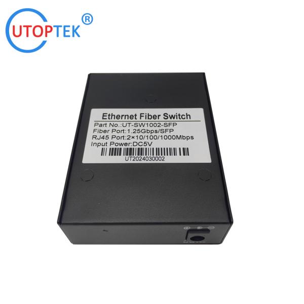 universal Fiber Ethernet Switch 2*10/100/1000Base-Tx to 1*1000Base-Fx SFP Fiber media converter