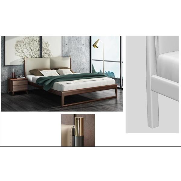 2017 New design of Doube / King bed Interior Fitment for Apartment Furniture by Walnut wood from China factory