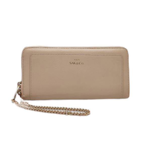 Quality Women Real Leather Purse With Chain Wristlet Long Wallet  WA01 for sale