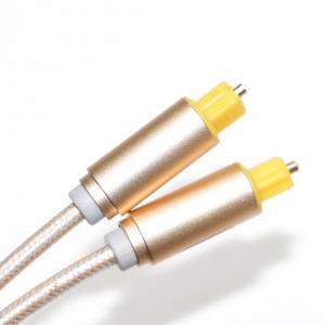 China Toslink Knited Rope With Plated Frosted Metal Shell OD4.0 Plug For Car Speaker Digital Cable Soundbar on sale