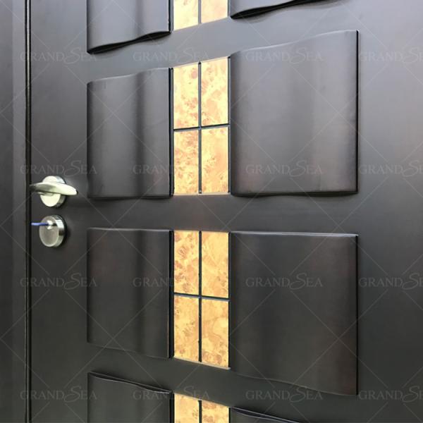 Italian Style Wooden Armoured Security Steel Door for Home