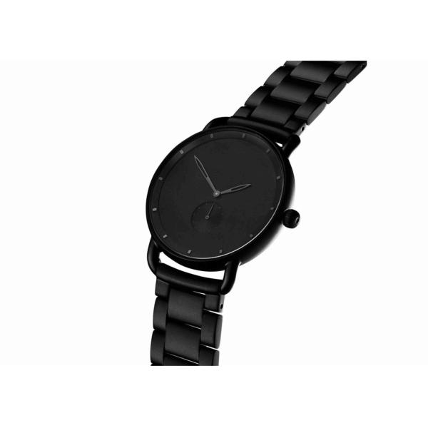 All black chain band mens stainless steel watches private label watch