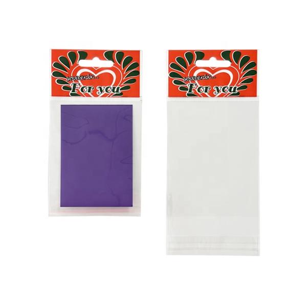 Hang Top Clear Resealable Cello Opp Header Bag For Gift Jewelry Customized Size