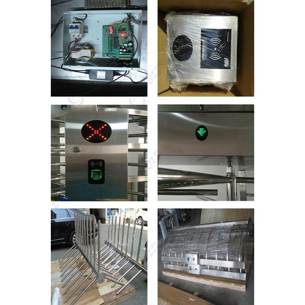 Bar Code / Bimetric Full Height Door All In One System Indoor Entrance Gate RS485 0