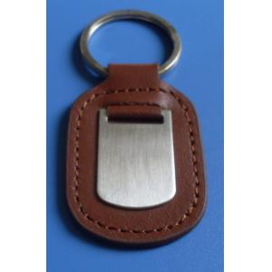 Cheap Fashion OEM / ODM brown Personalized Leather Keychains for promotion gift wholesale