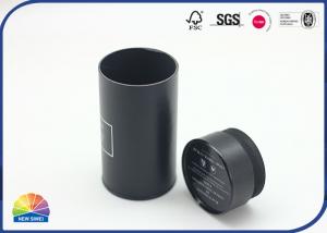 Cheap Hot Silver Stamping Composite Paper Tube With Leather Surface Stainless Steel End 50ml wholesale
