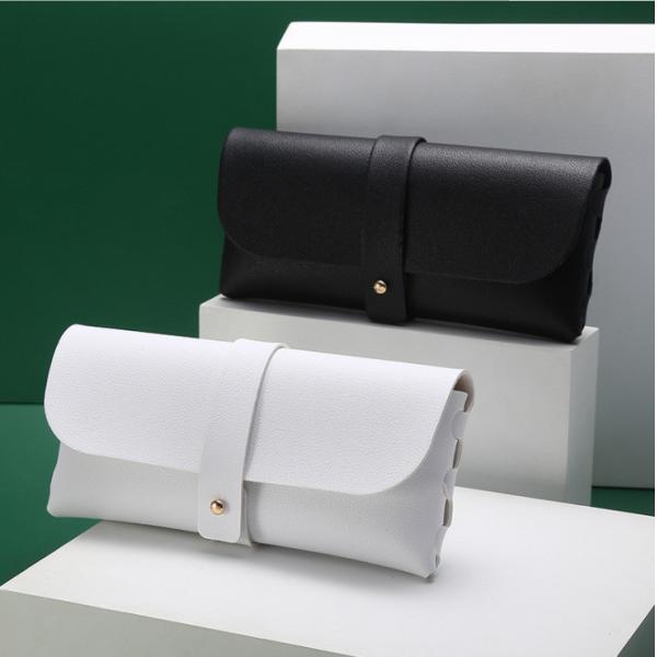 FASHION NEW BUCKLE GLASSES BOX CROSS-BORDER SUNGLASSES BOX SUNGLASSES BOX LEATHER BOX CONVENIENT BOX