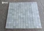 Natural Color Carrara Mosaic Polished Marble Floor Tiles 196 Pcs / Sheet