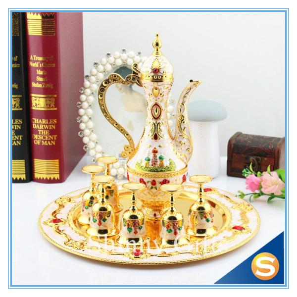 Shinny Gifts New Home Ornament Gift Set Handmade Enamel Metal Craft Decorations Russian Castle Style TXX