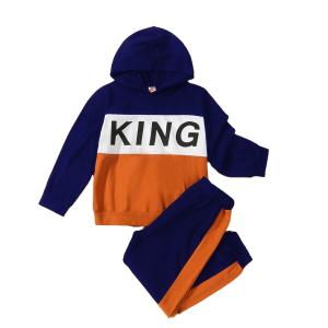 Winter Children Black Long Sleeve Sweatshirt With Collar Letter Print