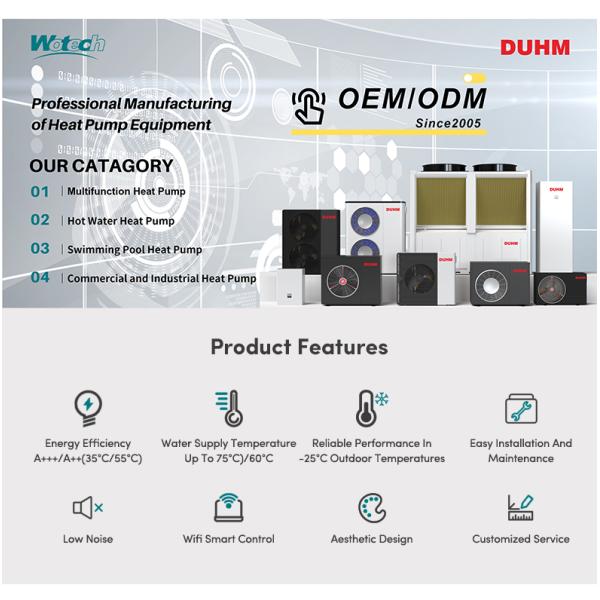 Garage 120kw Temperature R134A Heat Pump For Energy Saving In Industrial Applications