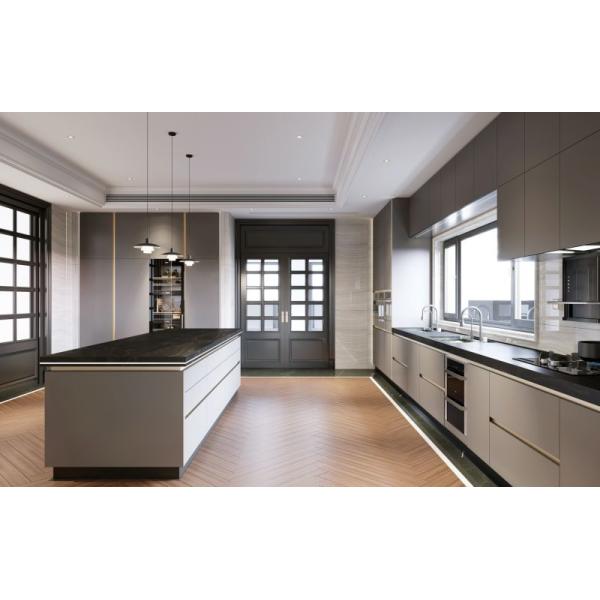 Ultima Edge Cold Metal Industrial Style Kitchen Cabinets With Dual Space Design