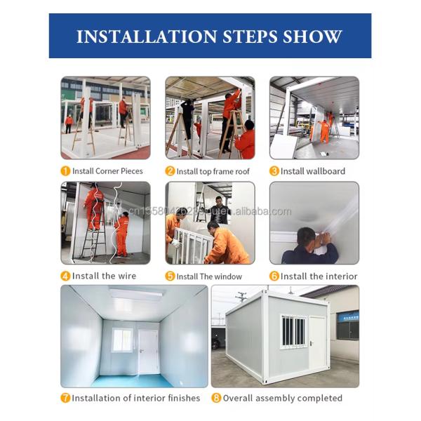 Modern Design Flat Pack Foldable Portable House Container for Prefabricated Tiny House Shops and Offices 20ft or 40ft