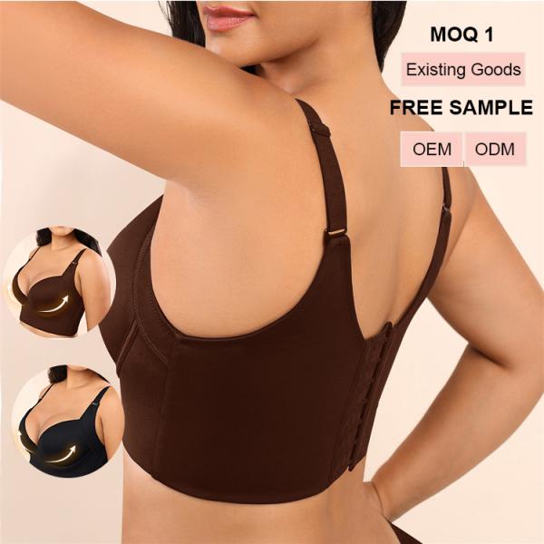 Hexin Back Fat Bra for Women Invisible Push Up Deep Cup Incorporated Bra Shapewear