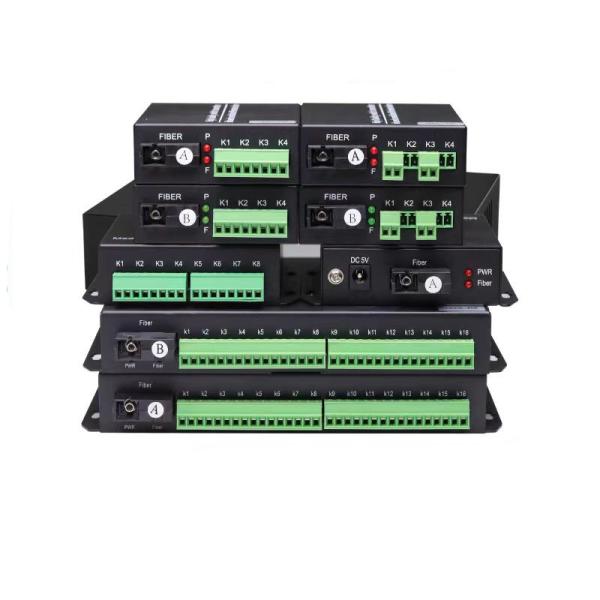 1/2/4/8/16CH Contact closure to Fiber Converter SC/FC/ST connector optional Fiber media Converter for infrared alarm system using