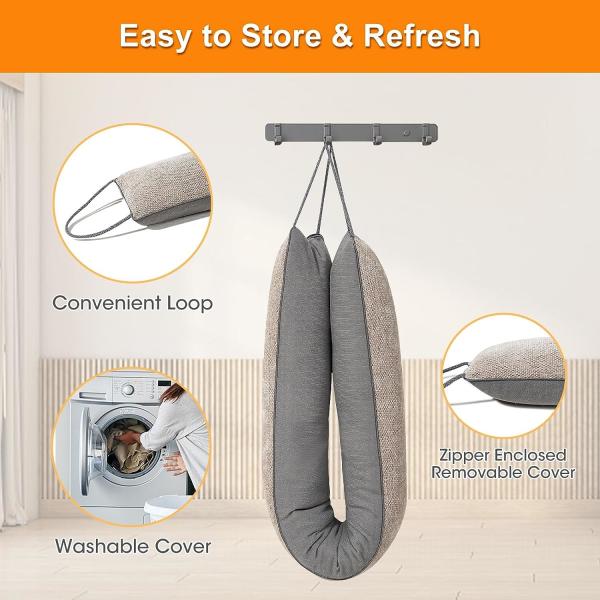 Polyester Gravel Under Door Sound Draft Stopper Soundproof 100cm