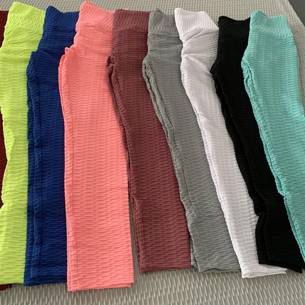 Women'S High Waist Yoga Pants Ruched Butt Lifting Jacquard Leggings Tummy Control