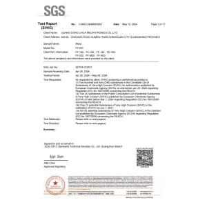 Guang Dong Lihua Mechatronics Co.,Ltd Certifications