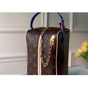 Monogram Printing Leather Chain Casual Handbags Shoulder Bags With Zipper