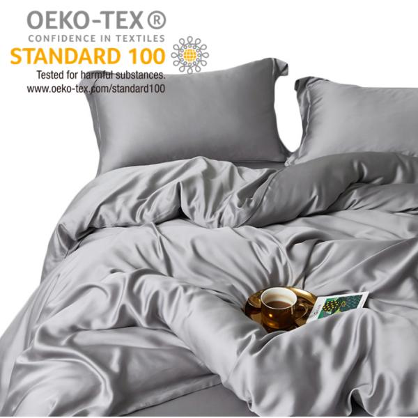 Get a Good Night's Sleep with this Mulberry Silk Duvet Cover Fitted Sheet Bedding Set