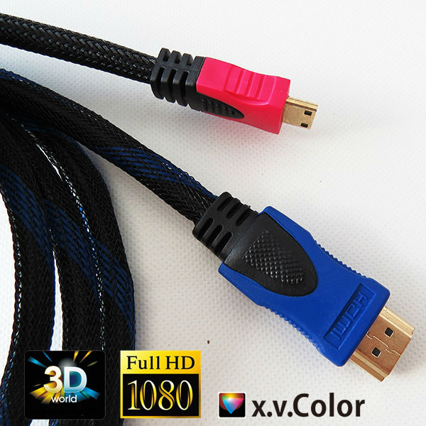 1.4V Round hdmi to mini cable ,hdmi A TO C Cable white