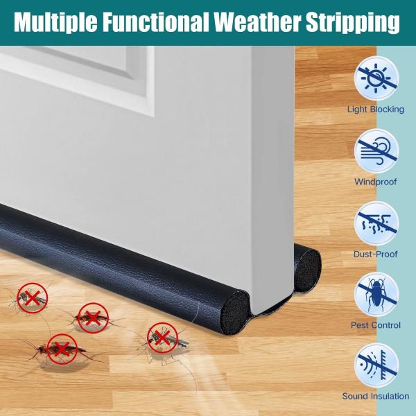 96x10cm Under Door Draft Stopper Draught Excluder Waterproof Seal Strip