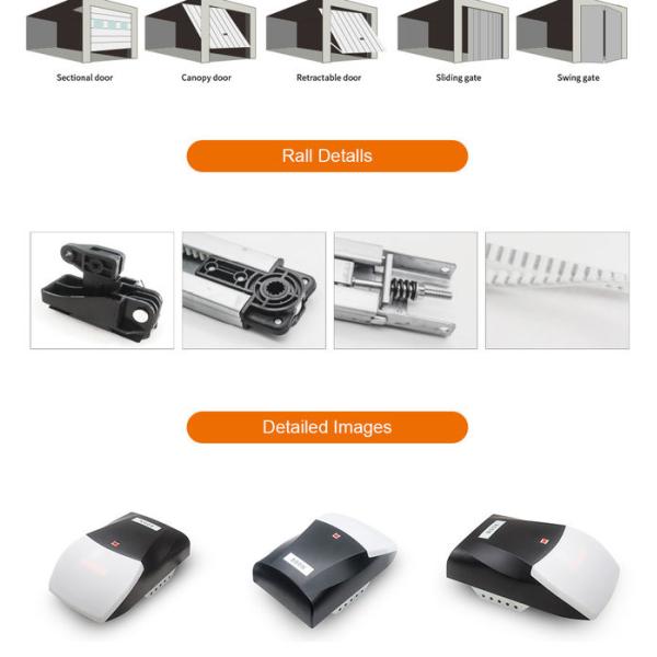 800N Sectional Garage Door Opener , 235W Battery Operated Garage Door Opener