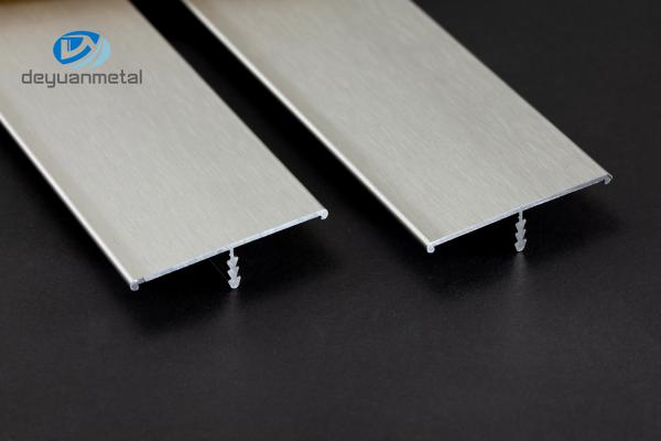Quality Extruded Aluminum T Profiles 2.5m Length Shiny Rose Gold Electrophoresis Brushed for sale