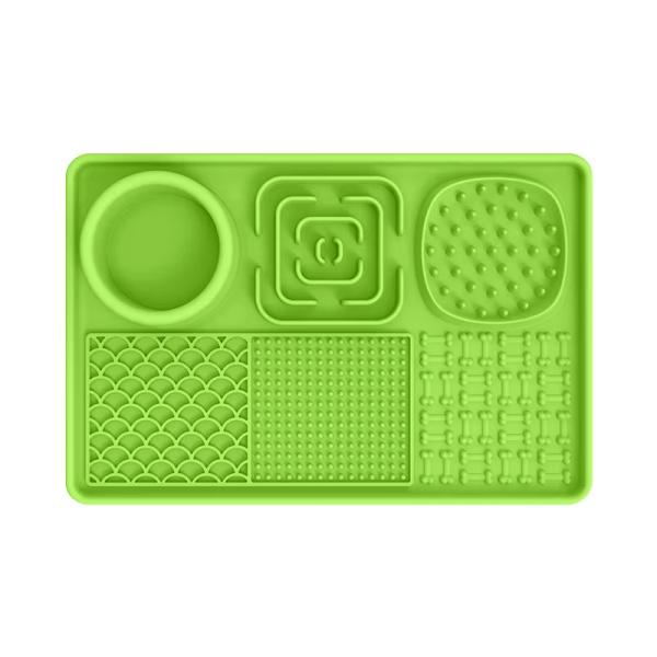 All in One Dog Lick Mats Rectangle Dog Slow Feeder Mat Eco Friendly With Suction Cups