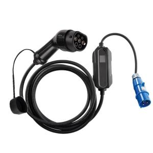 China Single Phase Portable EV Charging Station Electric Car Charger Current Adjustable Type 2 on sale